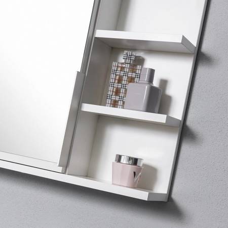 Weißer Spiegelschrank mit Ablagen, Badezimmerspiegel